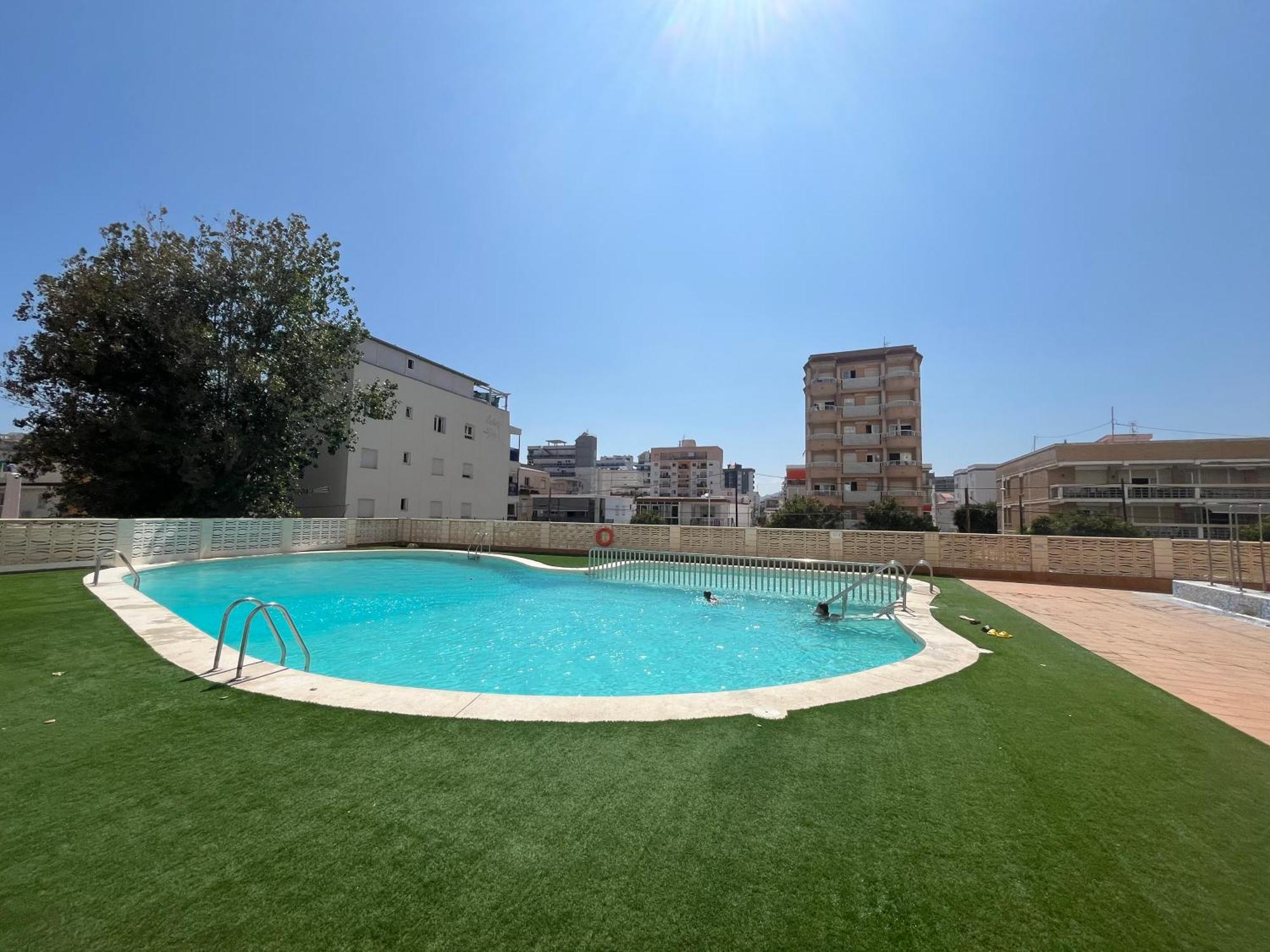 Apartamento 1ª Linea De Playa - Con Piscina Y Parking Playa de Gandia Extérieur photo