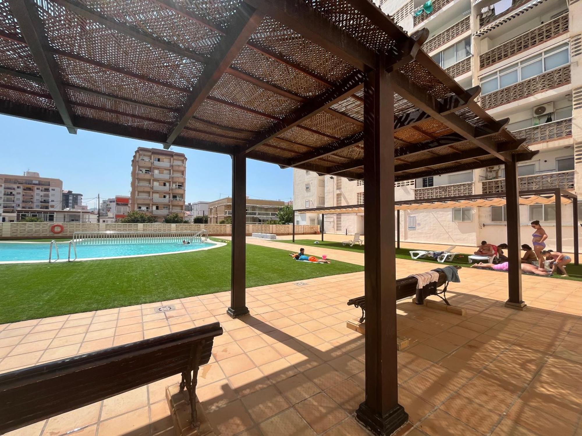 Apartamento 1ª Linea De Playa - Con Piscina Y Parking Playa de Gandia Extérieur photo